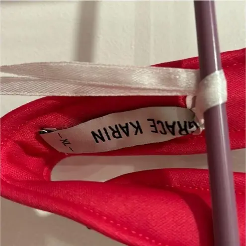 Grace Karin Grace Karen Hot Pink Sequenced Halter Top Size XL (NWOT)