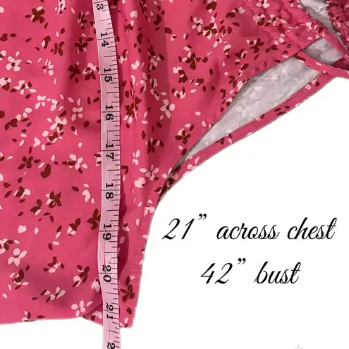 41 HAWTHORN Stitch Fix Cottage Floral Sleeveless Blouse Tank Top Women’s Sz XL Pink