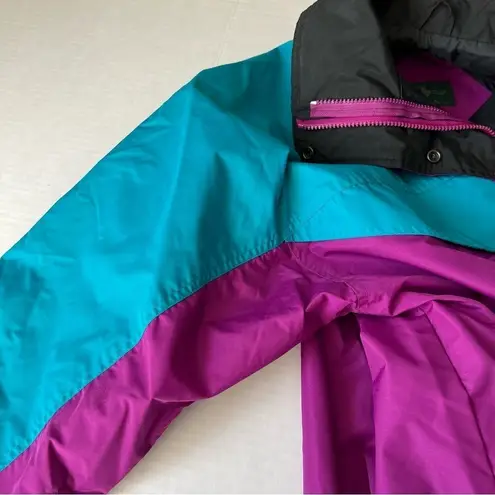 Hunt Club Vintage 90’s jacket windbreaker Teal purple color block ize small