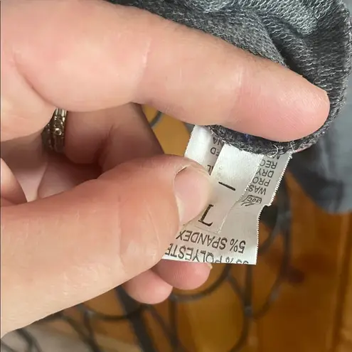 Gray Sweatshirt with White Text it’s to peopley outside large off the shoulder