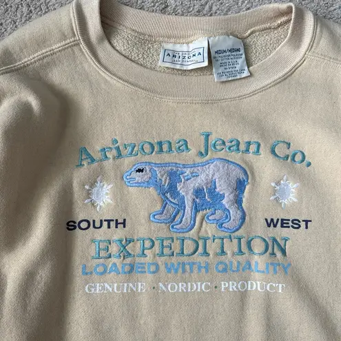 Arizona Jeans Arizona Jean Company Beige Sweatshirt with Blue Expedition Graphic