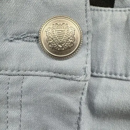 Pastel Baby Blue Chambray Slim Leg Casual Pants Chinos Zac & Rachel Size 12