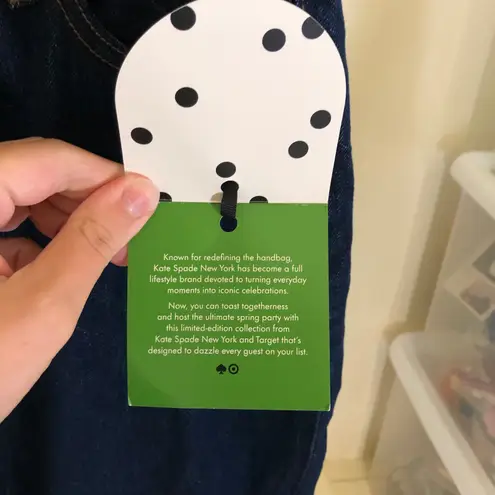 Kate Spade X Target NWT High Rise Straight Leg Wide Cuff Size 16 Blue