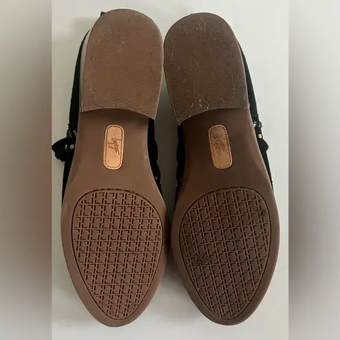 Latigo Black Suede Zippered Ankle Booties Size 6M