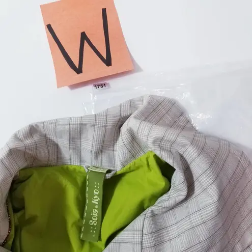 SOIA & KYO Plaid A-Line Belted Jacket with side Pockets