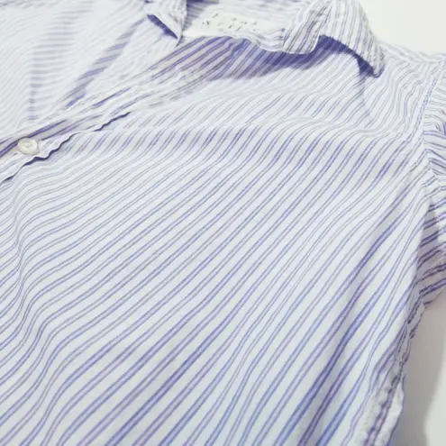 Frank & Eileen 100% Cotton Striped Button Front Shirt Woven in Italy