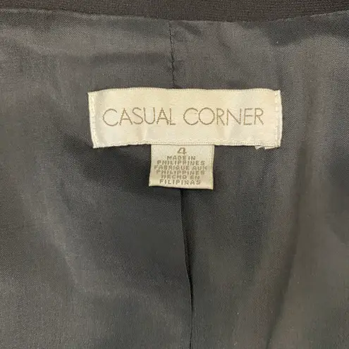 Casual Corner pants dress suit black & white sz 4