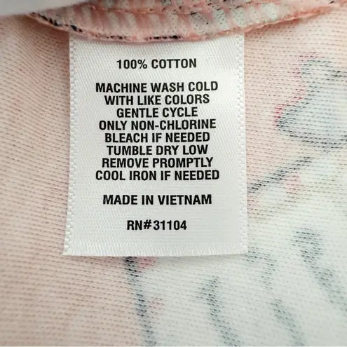 kim rogers Coral Pink Vacation Polo Womens Size Small Postcards Summer Travel