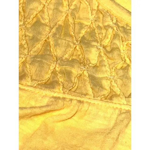 Woolrich L Yellow Organic Cotton Sleeveless Blouse Boho Resort Summer City Chic