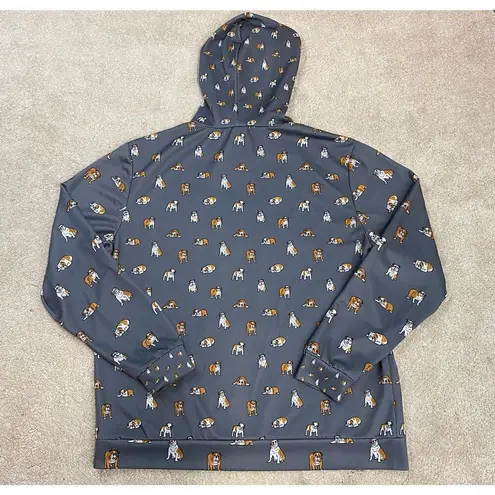 Unbranded Bulldog Graphic Hooded Pullover Sweatshirt Women's Size XXL Gray