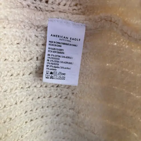 American Eagle  | cream cozy knit oversized button front cardigan