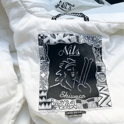 Vintage Nils Snow Jacket Winter White Anorak Women’s Size Medium Ski Snowboard