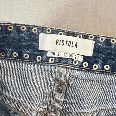 Pistola denim studded jean mini skirt size 26