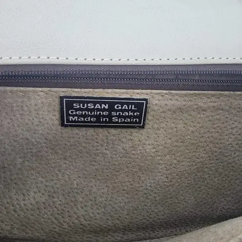 Vintage Susan Gail Genuine Snakeskin Shoulder Bag Leather Drop 14"