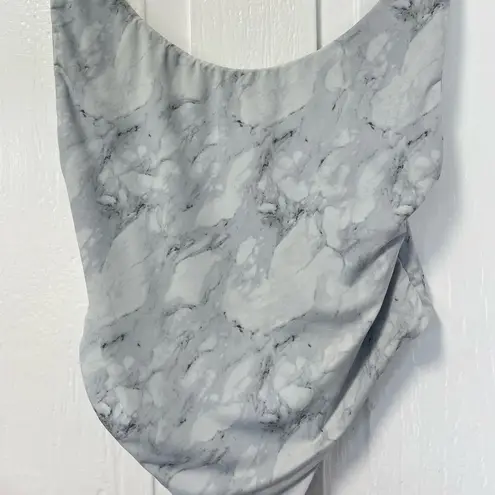 dippin daisy's swimwear Dippin’ Daisy’s One piece cheeky grey and white size large