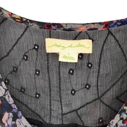 Staring At Stars Whimsigoth Floral Lace Sheer Blouse