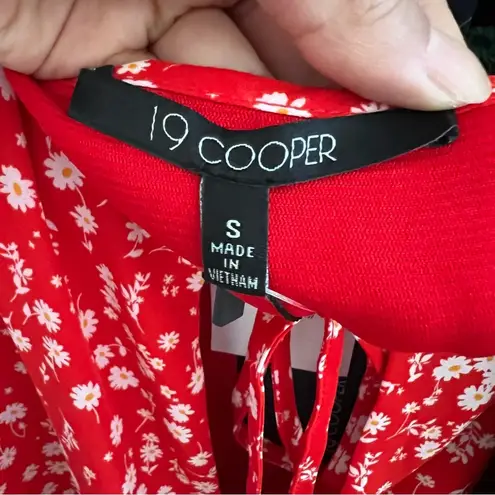 19 Cooper NWT Babydoll Mini Dress in Red Floral Small