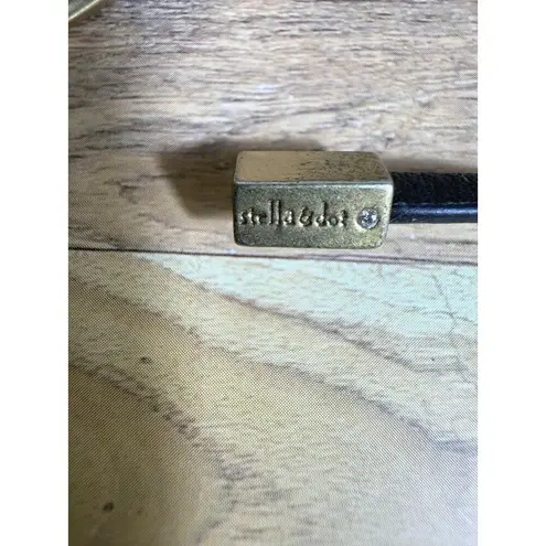 Stella & Dot Reese Sparkle Rhinestone Gold Tone Necklace Leather Tie Adjustable