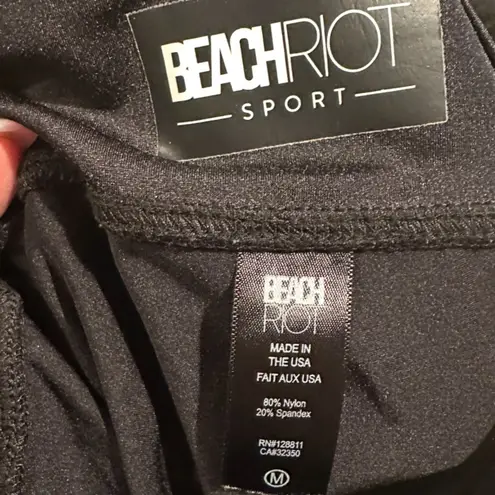 Beach Riot SPORT BLACK SPARKLE SHIMMER LEGGINGS M