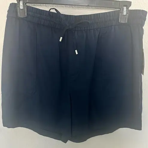 Lauren Ralph Lauren Elastic Waist Shorts Capri Navy Blue 16