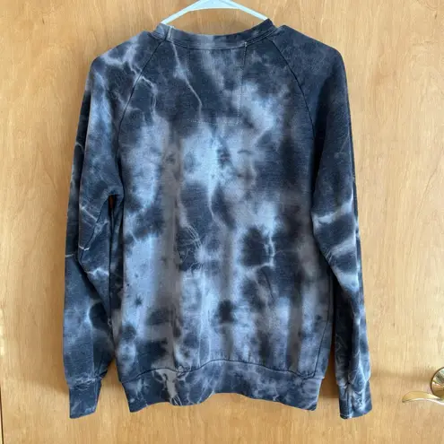 Aviator Nation Black Grey Tie Dye Pink Lightning Bolt Sweatshirt USA Size XS