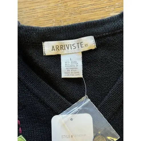 Arriviste Women Fall Autumn Art To Wear Cardigan Sweater Beads Leaves Size L NWT Size L