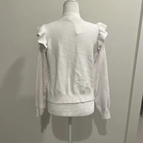 Sugar Lips NWT  White Cable Knit Cardigan Sz M thumbnail 5