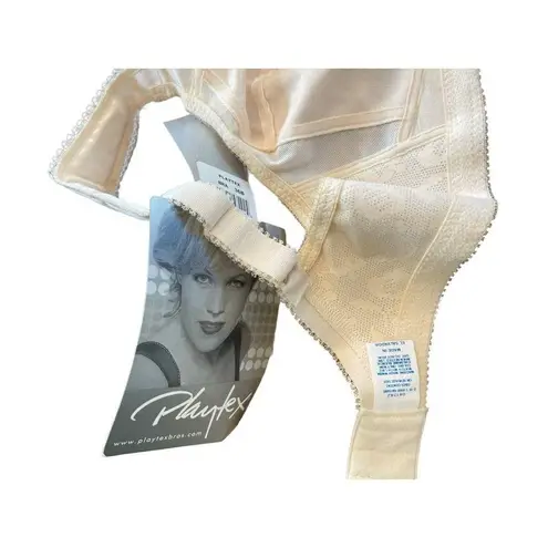 Playtex Vintage Womens Bra Size 36B Beige Comfort Straps Seamed Cups Modest NWT