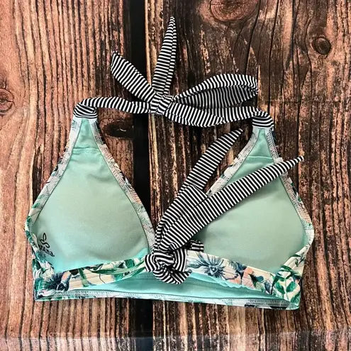 prAna Women's Halter Bikini Top Small Multicolor Floral Tropical Swimwear - Image 4