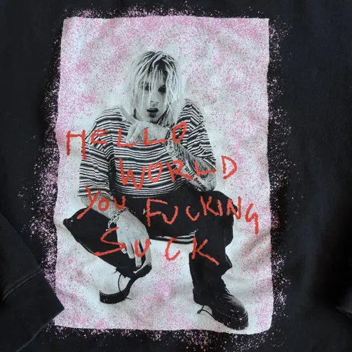 Machine Gun Kelly ‘Tickets To My Downfall’ 2021 Tour Crewneck Sweatshirt Merch Black Size L