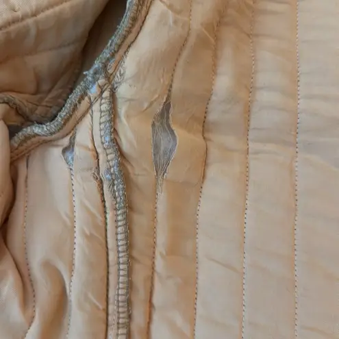 Vintage 70s/80s Quilted Mustard Yellow Velour Button Up Jacket Size undefined