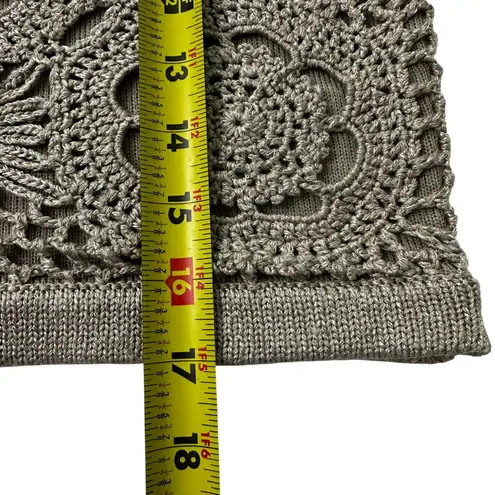 Arden B Graphite Knit Crochet Crop Top Women's Size XS | 72-34-2