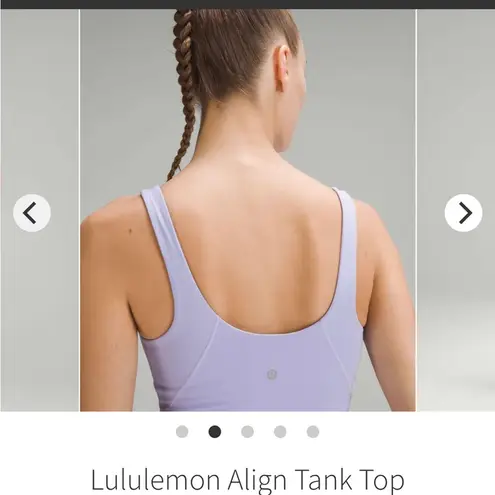 Lululemon align top size 8 lilac smoke