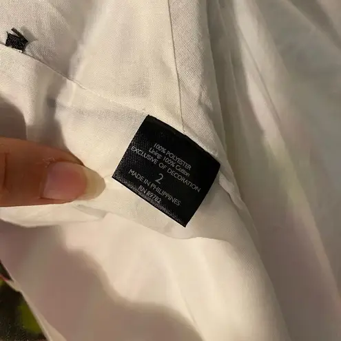 JOSIE NATORI Botanical Palms Jacquard Leaf Print Mini Dress Ivory Sz 2 Pink