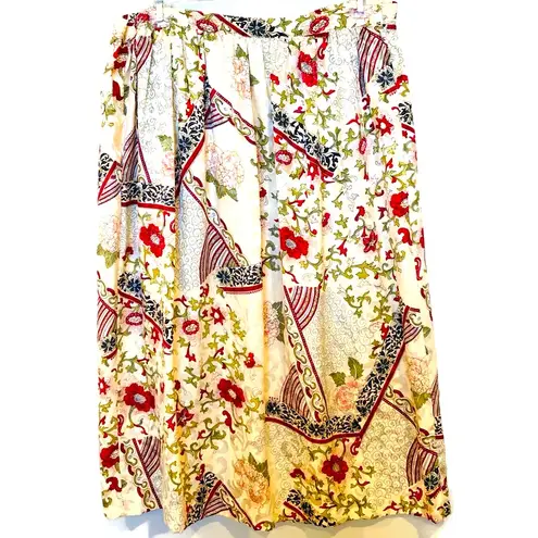 Anne Crimmins for UMI Collections Floral Silk Skirt Size 12