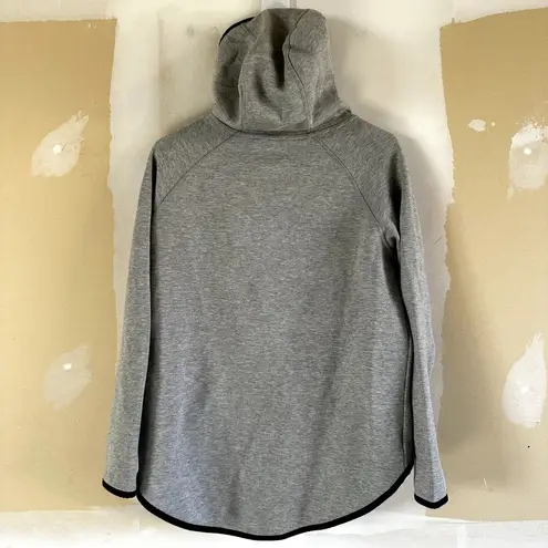 Nike  Tech Fleece Asymmetric Hoodie Cape Full Zip High Low Pockets Cotton Gray S