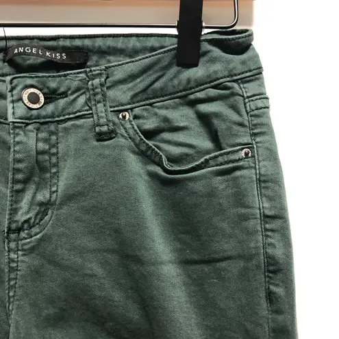 Angel Kiss Distressed Colored Jeans Green Small