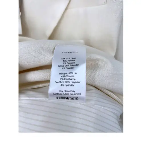 Veronica Beard NWT | 10 | Miller Dickey Blazer Linen Double Breast Women Ivory