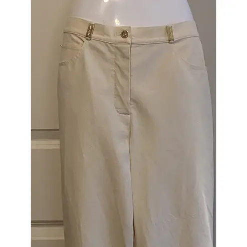 St. John Sport by Marie Gray Women's Pants Trouser Cream High Rise Size 8