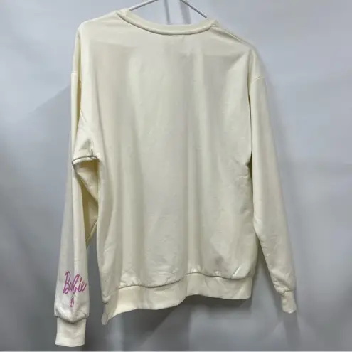 Barbie NWOT Women's Pullover Sweater Sz S vacay mode FLAWED