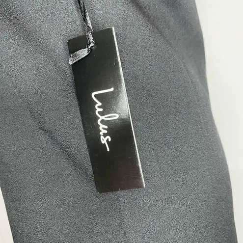 Lulus NWT  X-Small Black Scalloped Halter Dress