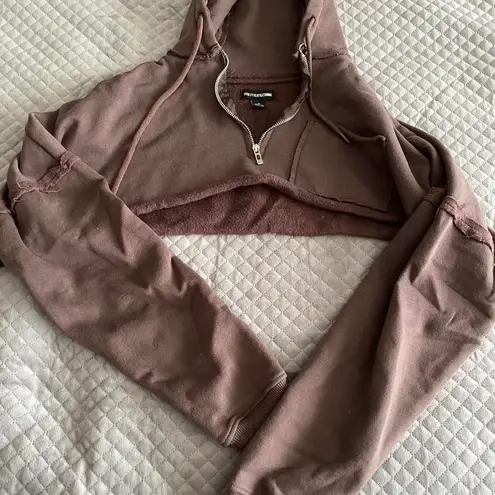 Pretty Little Thing Plt Long Sleeve Cropped Hoodie