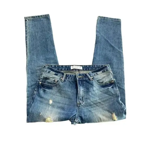 Stella Laguna Beach  Women's Blue Five Pocket Style Distressed Jean size 3