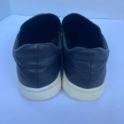 Eileen Fisher  Women's Black Leather Slip On Sneakers Size 7