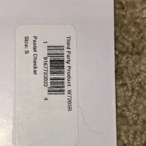 Alo X Frankies Bikinis Cheeky Bikini Bottom Pastel Checker Size S White