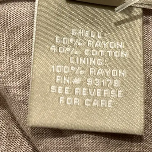 Joan Vass  Women’s Tan White & Blue Dip Dye Scoop Neck Sleeveless Maxi Dress NEW