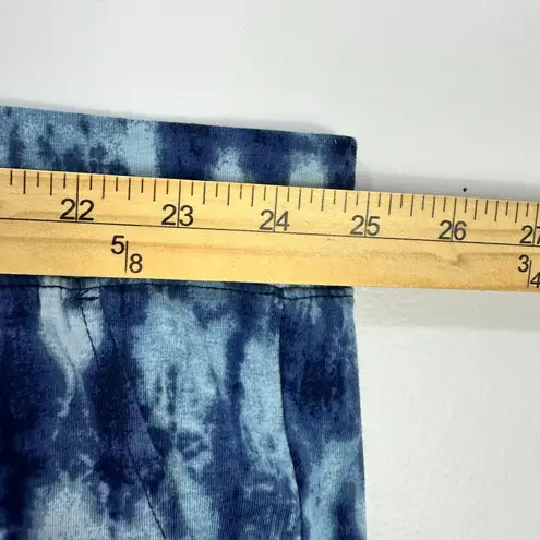 Denim & Co Pants 3X Plus Size Blue Tie Dye Wide Leg Boho Lounge Beach Resort QVC