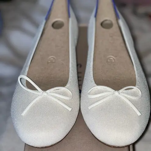 Rothy's The Ballet Flat in Gardenia NIB Size 10.5 White