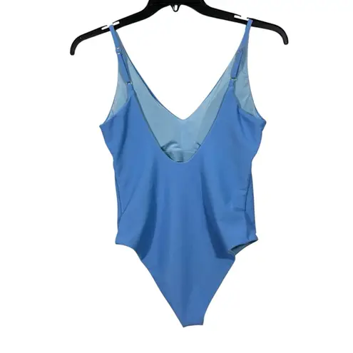 Beach Riot NWT $148 Reese Alps Blue Ribbed Swimsuit M