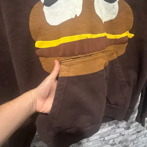 EUC McDonalds Brown " All Beef Hamburger" Women's Sweatshirt Size S